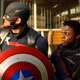 Wyatt Russell as John Walker and Clé Bennett as Lemar Hoskins.